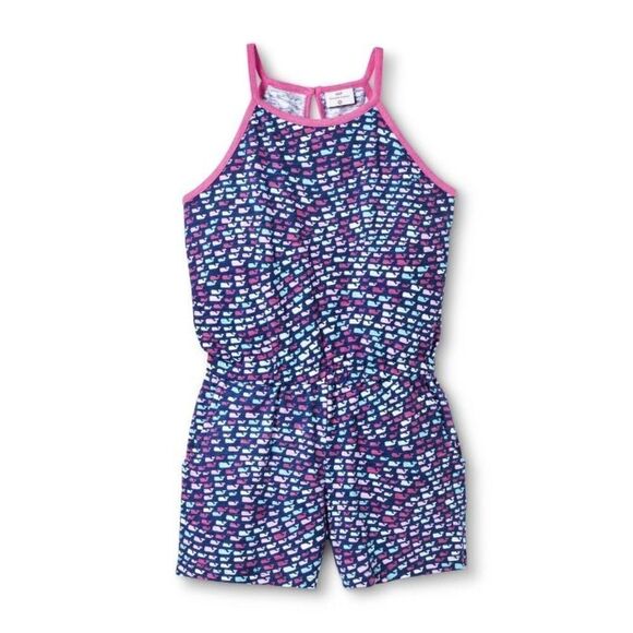 VINEYARD VINES TARGET Whales Romper Girls L 10 12 - Picture 1 of 7